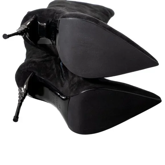 New In Box Le Silla Tall Black suede boots - Picture 7 of 8